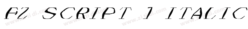 FZ SCRIPT 1 ITALIC字体转换